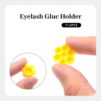 100 Pieces Flower Shape Glue Cup Eyelash Extension
