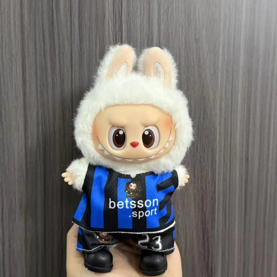 Anime Labubu Clothes Football basketball jerseys Labubu Idol V1 V2 Dolls Clothing Accessories 15/17cm Plush Doll Universal