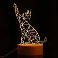 Led Night Light Resin cute blackCat