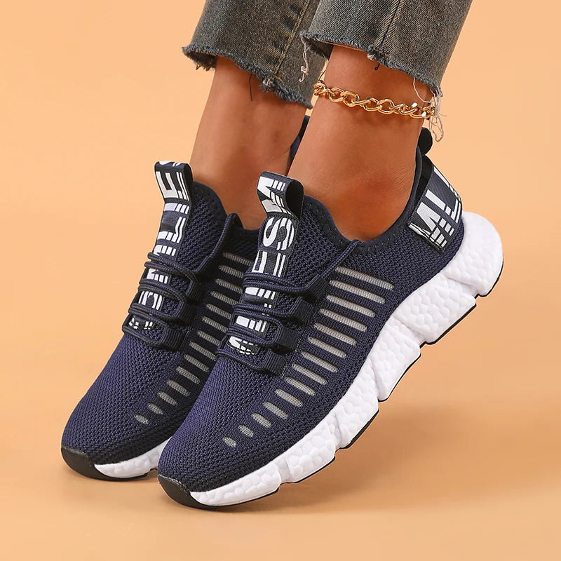 Women's Shoes Platform Mesh Running Lightweight - Hiddengem