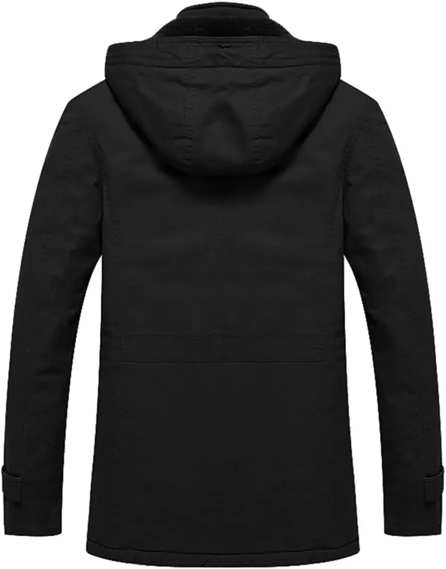 Mens Winter New Hooded Parkas Cargo Coats - Hiddengem
