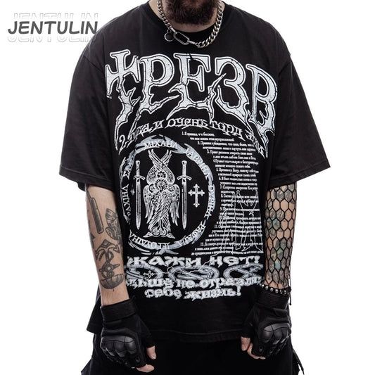 Hip Hop Streetwear Men T Shirt