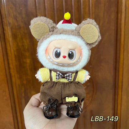 2025 New Labubu 17cm Doll Clothes Outfit Accessories for Korea Kpop Exo Labubu V1 V2 Idol Cool Handsome Clothing Gift