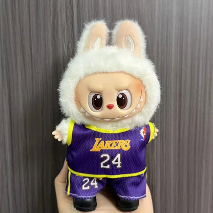 Anime Labubu Clothes Football basketball jerseys Labubu Idol V1 V2 Dolls Clothing Accessories 15/17cm Plush Doll Universal