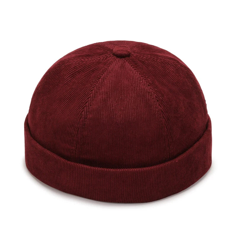 Men Hip Hop Hats Vintage Beanie Hat Summer Adjustable Landlord Hat Trendy Streetwear Docker Cap Women men Brimless Skullies Cap