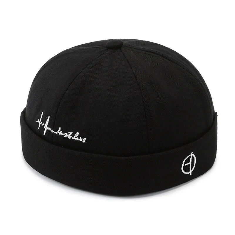 Men Hip Hop Hats Vintage Beanie Hat Summer Adjustable Landlord Hat Trendy Streetwear Docker Cap Women men Brimless Skullies Cap