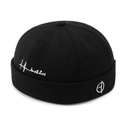 Men Hip Hop Hats Vintage Beanie Hat Summer Adjustable Landlord Hat Trendy Streetwear Docker Cap Women men Brimless Skullies Cap