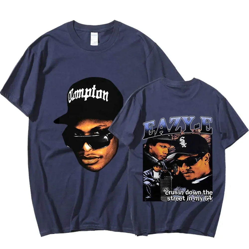 90s rapper Eazy E graphic T-shirt for men - Hiddengem