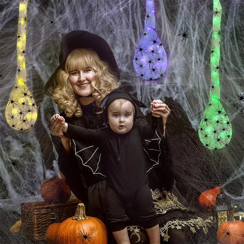 1-5PCS Halloween Hanging Spider Egg LED - Hiddengem