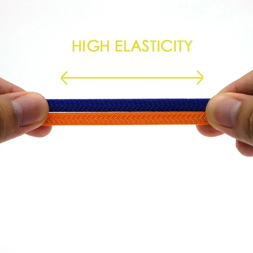 Elastic No Tie Shoelaces Flat Shoe Laces - Hiddengem