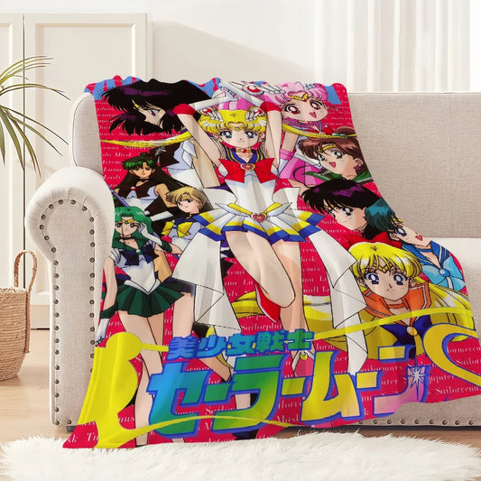 Anime S-Sailor M-Moon Girl Blanket Plush Collectors - Hiddengem