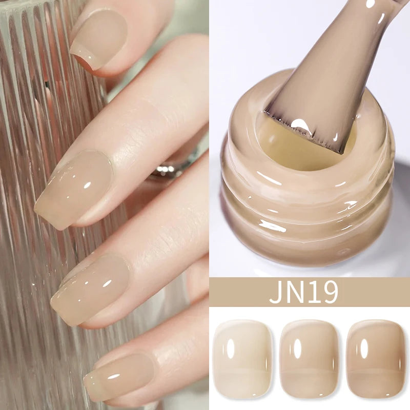 BORN PRETTY 10ML Nude Brown Fall Gel Nail Polish White Halloween Fall - Hiddengem