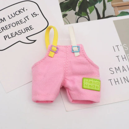 2025 Cute Labubu Clothing, Suitable for Labubu, Labeled Overalls Vinyl Doll Clothing Accessories Replacement