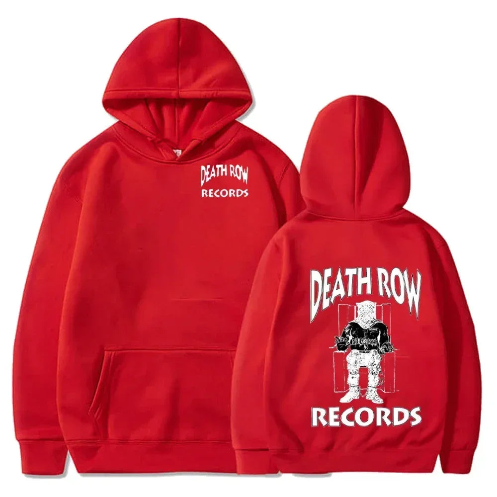 Death Row Records Hoodies Spring Autumn Fleece Hoodie Pullover Fashion Men Women Loose Hooded Sweatshirts Hip Hop Streetwear Top