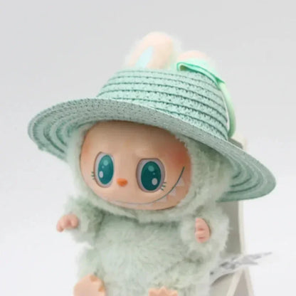 Labubu open top straw hat