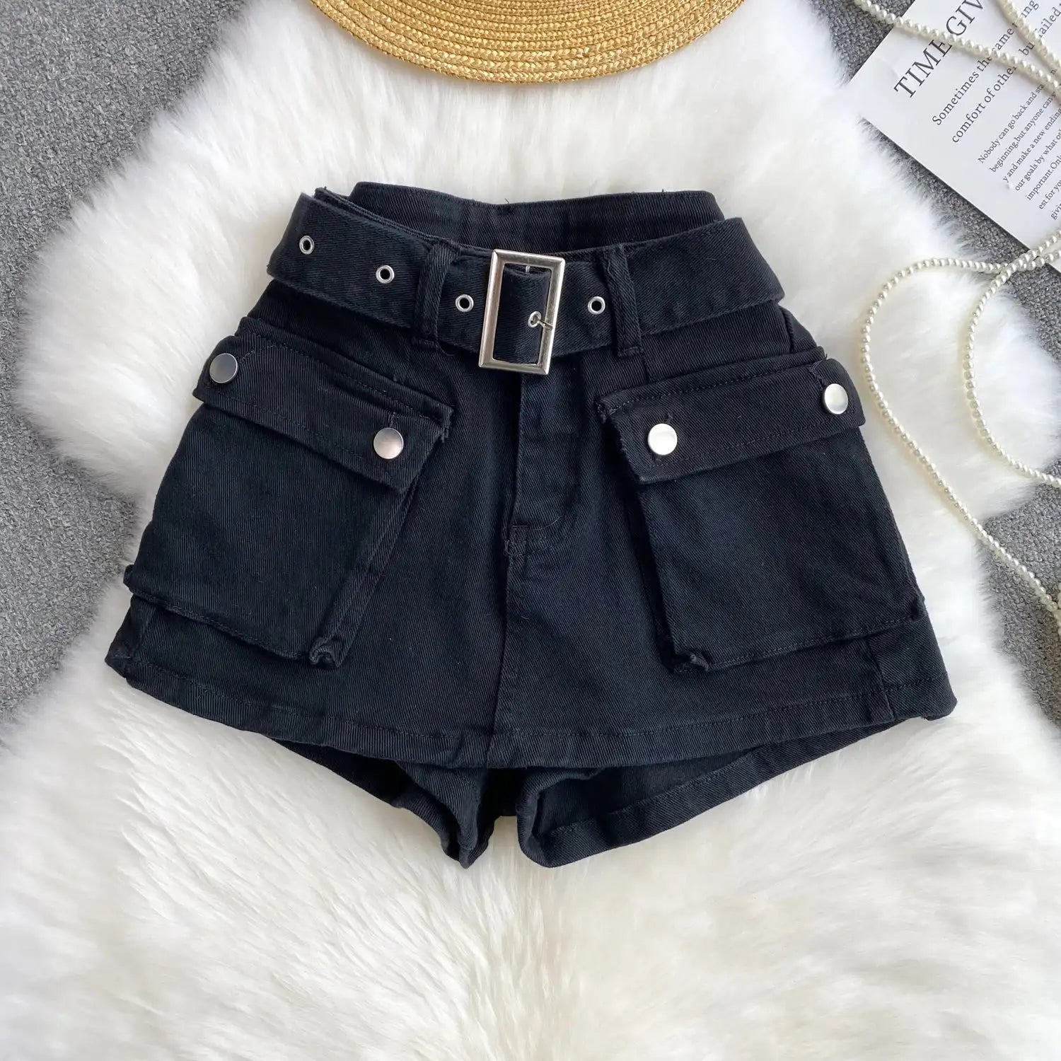 High Waist jeans skort - Hiddengem