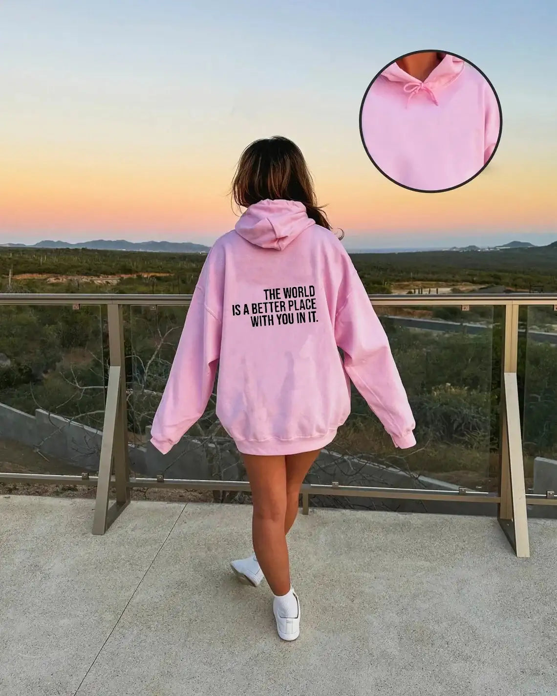 The World Is A Better Place With You In It hooded pullover - Hiddengem