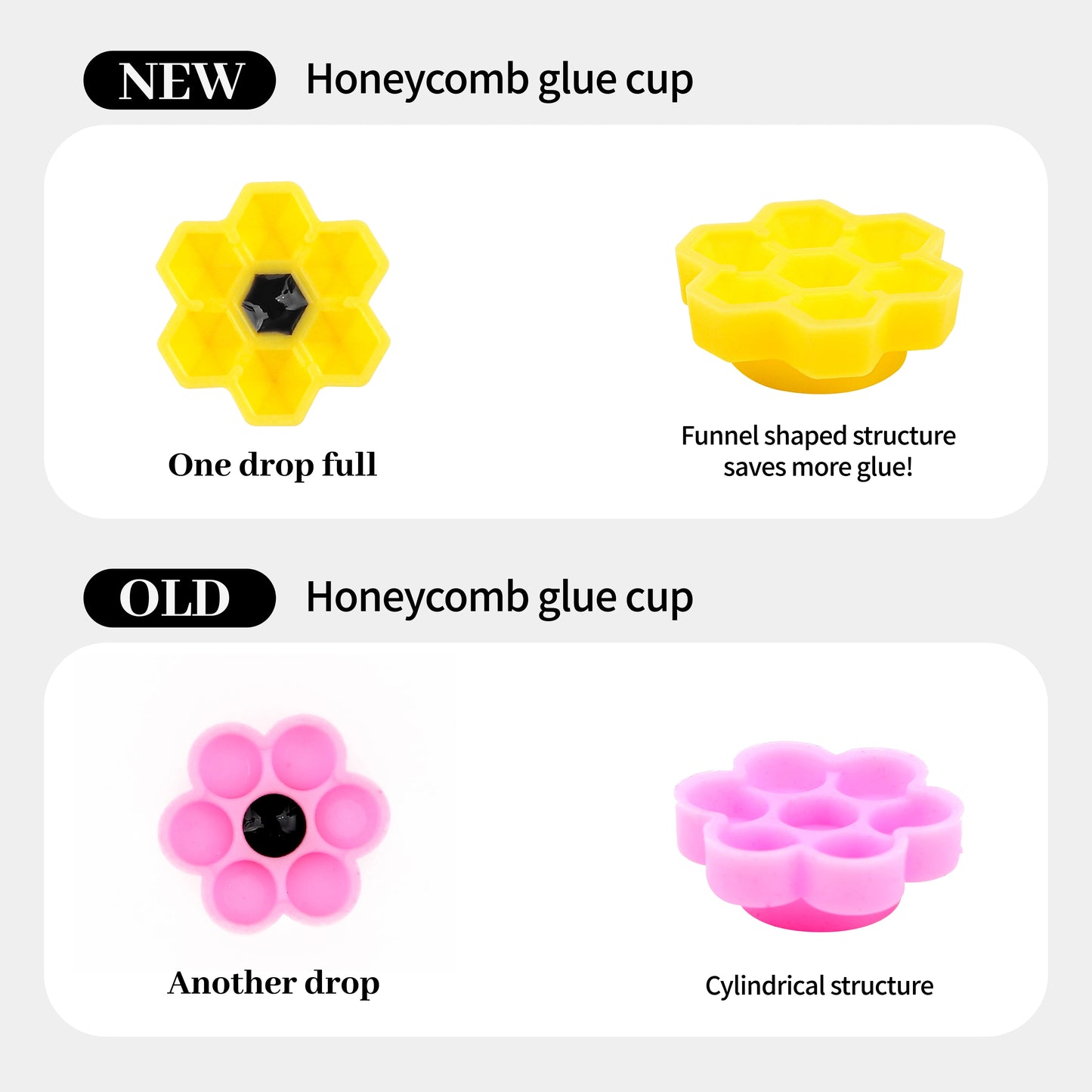 100 Pieces Flower Shape Glue Cup Eyelash Extension