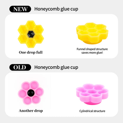 100 Pieces Flower Shape Glue Cup Eyelash Extension