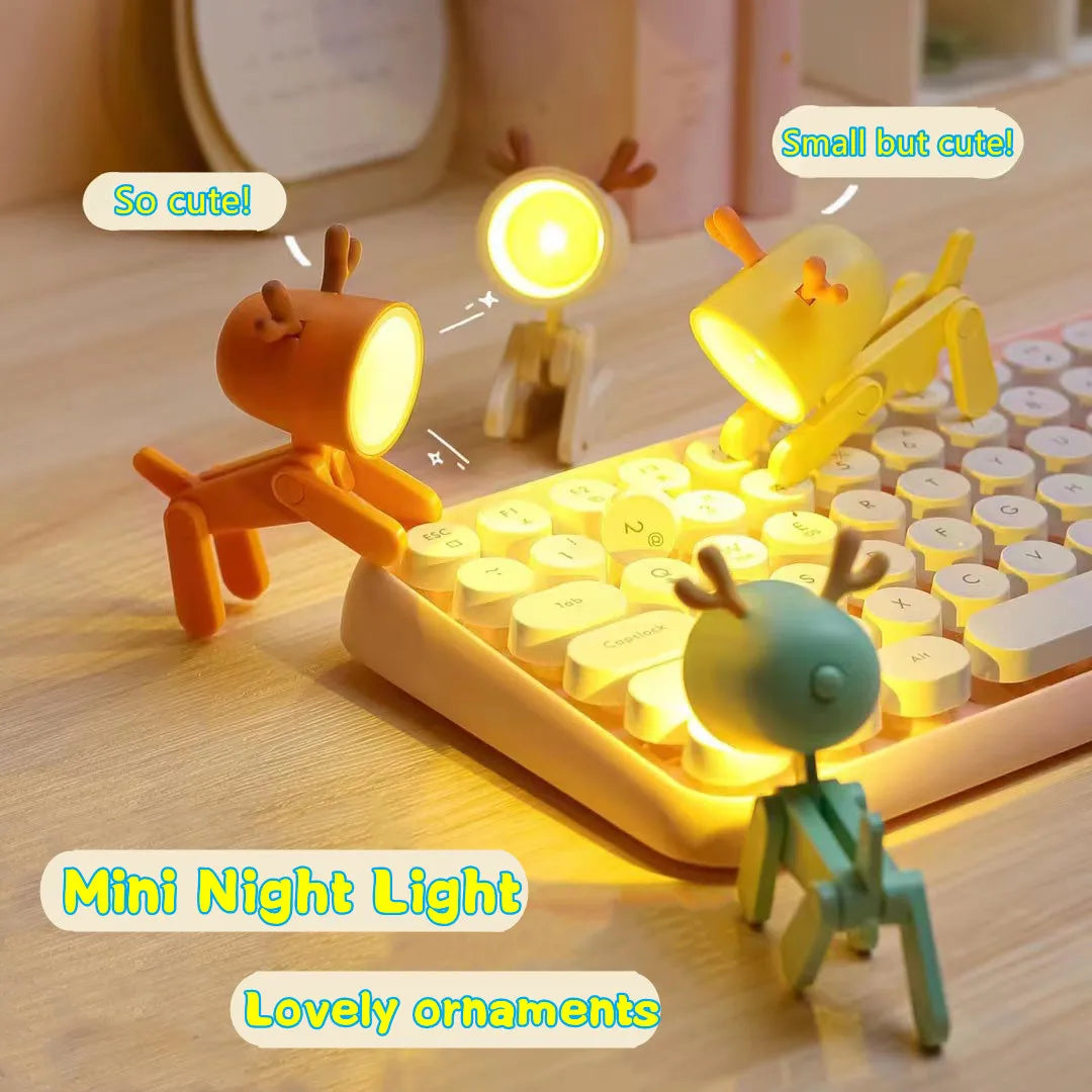 LED Night Light Mini Folding animal for desk