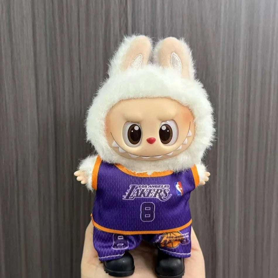 Anime Labubu Clothes Football basketball jerseys Labubu Idol V1 V2 Dolls Clothing Accessories 15/17cm Plush Doll Universal