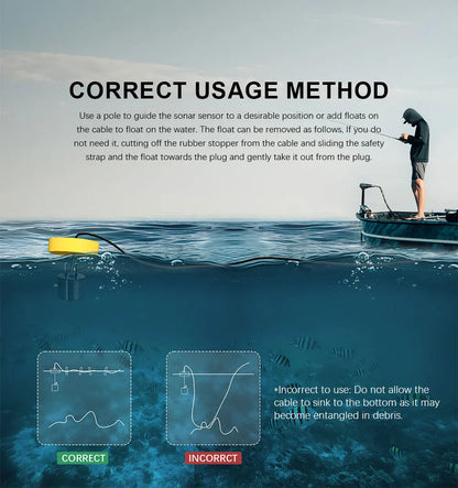 FFC1108-1 Alarm 100M Portable Sonar Fish Finders 45 degrees - Hiddengem