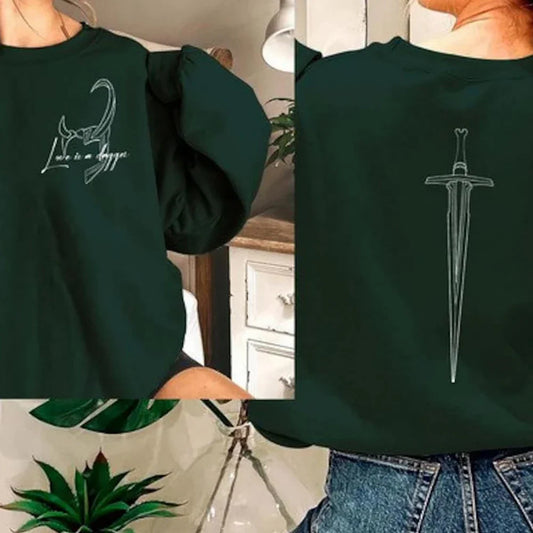 Love Is A Dagger Shirt Loki Retro Shirt - Hiddengem