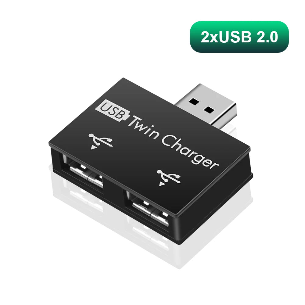 4-IN-1 USB HUB USB Splitter USB 2.0 Adapter Multi HUB USB2.0 Extension HUB - Hiddengem