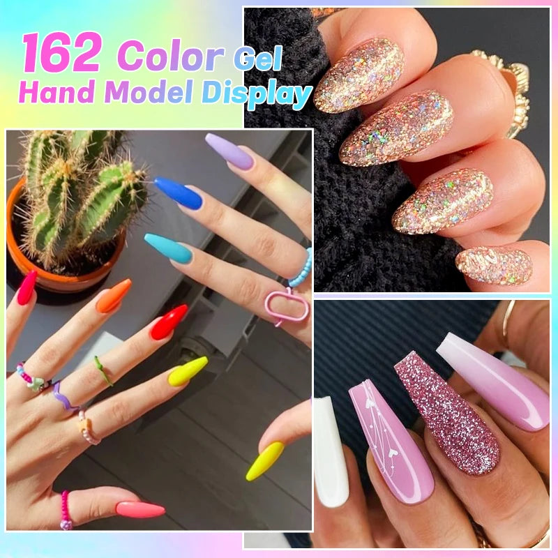 3PCS/SET FOUR LILY Halloween Orange/Brown Gel Nail Polish - Hiddengem