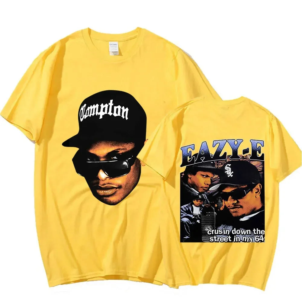90s rapper Eazy E graphic T-shirt for men - Hiddengem