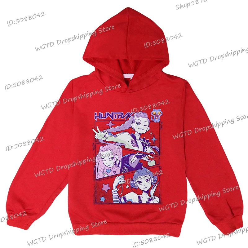 Hip Hop KPop Demon Hunters Hoodies Teenager