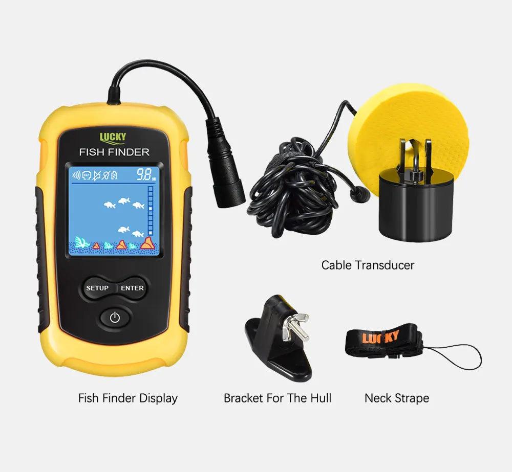 FFC1108-1 Alarm 100M Portable Sonar Fish Finders 45 degrees - Hiddengem