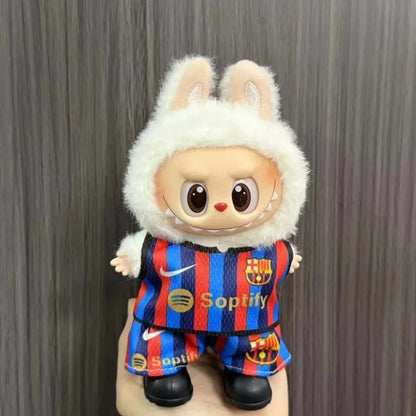 Anime Labubu Clothes Football basketball jerseys Labubu Idol V1 V2 Dolls Clothing Accessories 15/17cm Plush Doll Universal