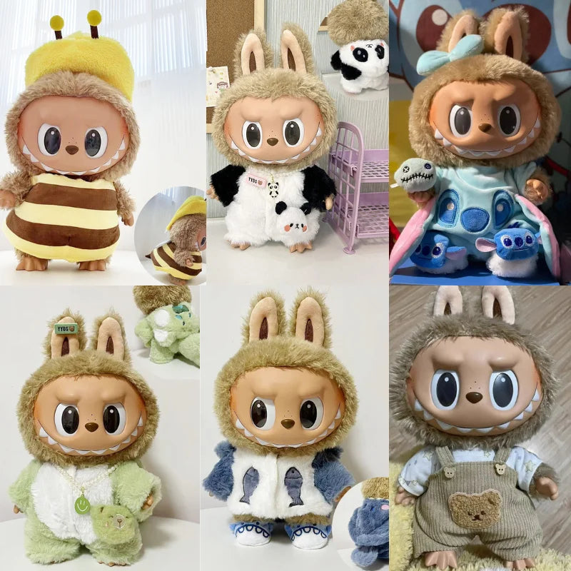 Labubu Clothes Series Doll 38cm Doll Fashion Outfit Macaron Color Collectible Blind Box Cute DIY Clothes For Bjd Cosplay Gift