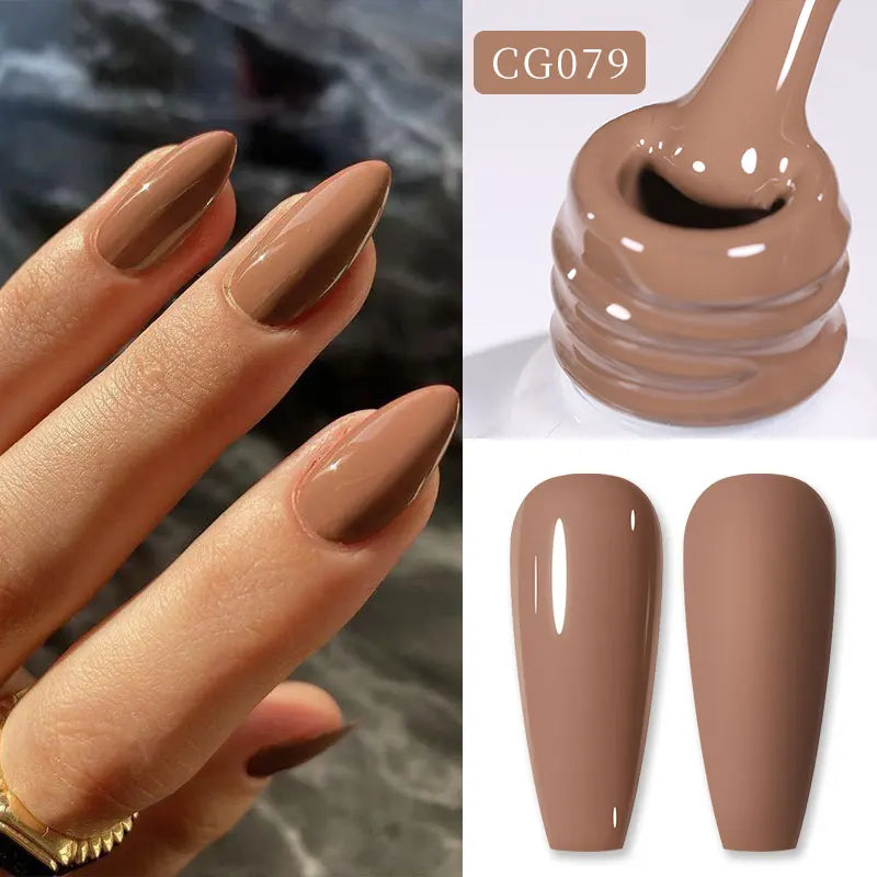 BORN PRETTY 10ML Nude Brown Fall Gel Nail Polish White Halloween Fall - Hiddengem