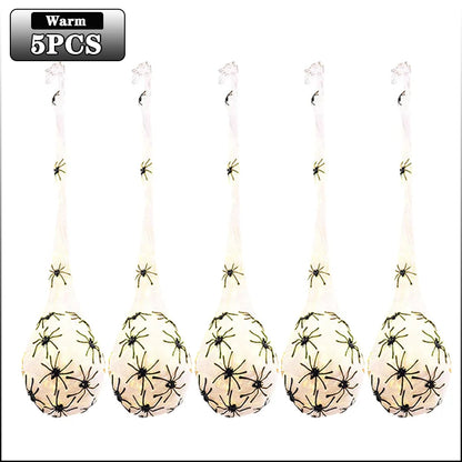 1-5PCS Halloween Hanging Spider Egg LED - Hiddengem