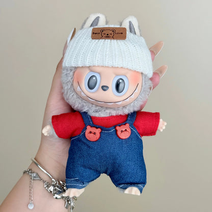Labubu Clothes Doll Clothing Designer for Labubu V1 V2 V3 17cm Dolls Trendy Cute Overalls Style 2025 Summer New Clothing Gifts