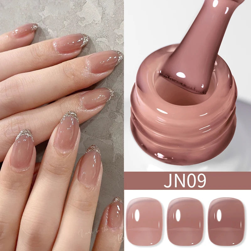 BORN PRETTY 10ML Nude Brown Fall Gel Nail Polish White Halloween Fall - Hiddengem