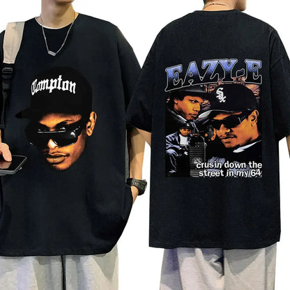 90s rapper Eazy E graphic T-shirt for men - Hiddengem