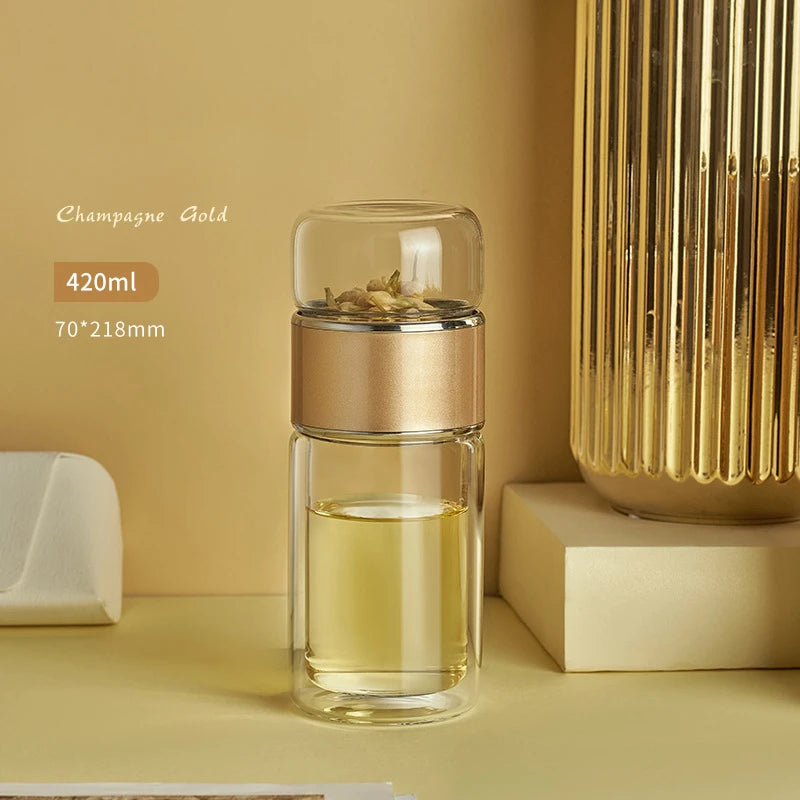 Glass Double Layer Cup - Hiddengem