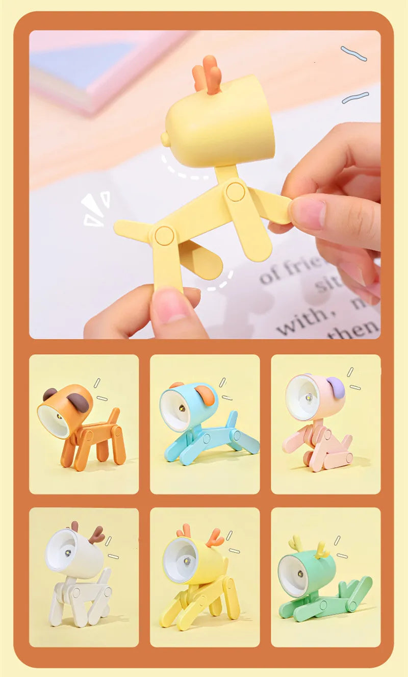 LED Night Light Mini Folding animal for desk