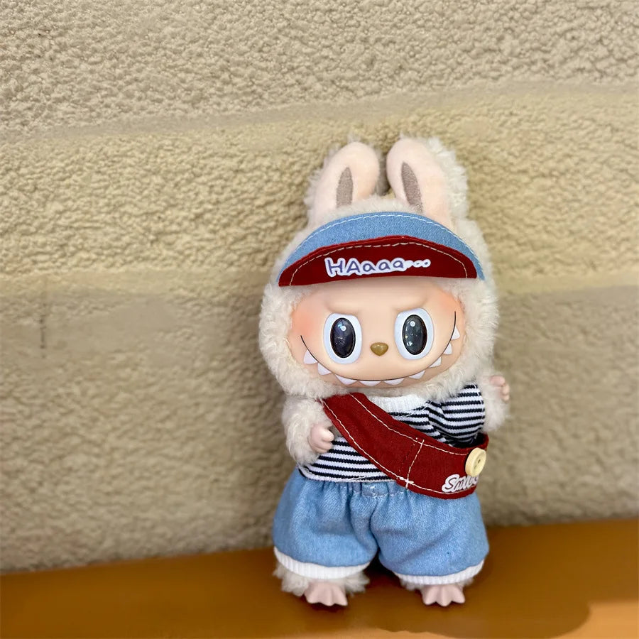 2025 New Labubu 17cm Doll Clothes Outfit Accessories for Korea Kpop Exo Labubu V1 V2 Idol Cool Handsome Clothing Gift