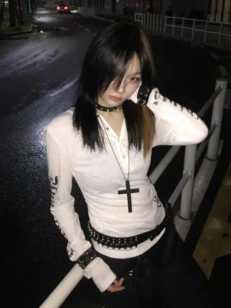 Seeslim Hooded Print Letter Graphic T Shirts - Hiddengem