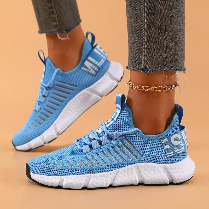 Women's Shoes Platform Mesh Running Lightweight - Hiddengem