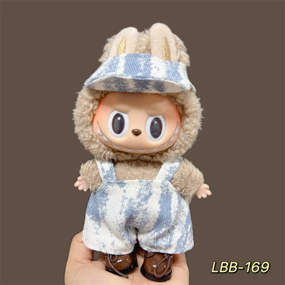2025 New Labubu 17cm Doll Clothes Outfit Accessories for Korea Kpop Exo Labubu V1 V2 Idol Cool Handsome Clothing Gift