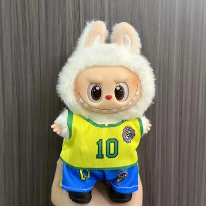 Anime Labubu Clothes Football basketball jerseys Labubu Idol V1 V2 Dolls Clothing Accessories 15/17cm Plush Doll Universal