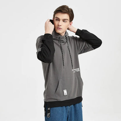 New Patchwork Hooded Sweatshirt Hip Hop