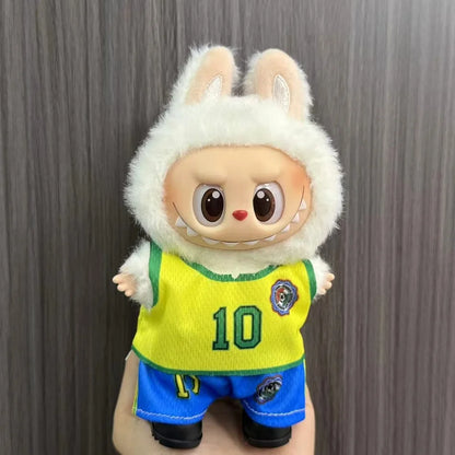 Anime Labubu Clothes Football basketball jerseys Labubu Idol V1 V2 Dolls Clothing Accessories 15/17cm Plush Doll Universal