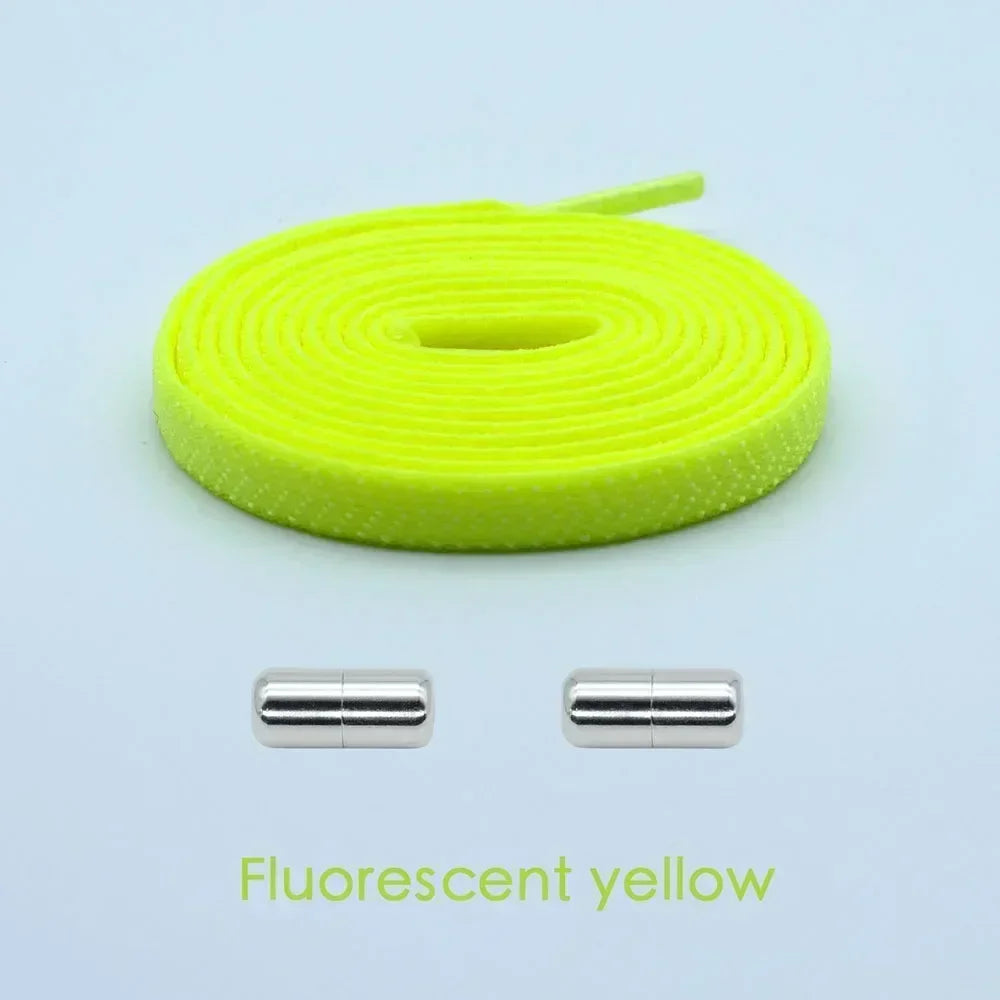 Elastic No Tie Shoelaces Flat Shoe Laces - Hiddengem