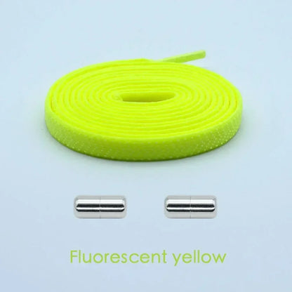 Elastic No Tie Shoelaces Flat Shoe Laces - Hiddengem